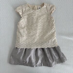 Baby Gap Shimmery Eyelet Lace Special Occasion Dress Size 2T New